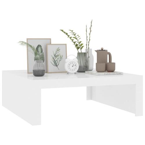 Sofabord 100x100x35 cm spånplade hvid højglans