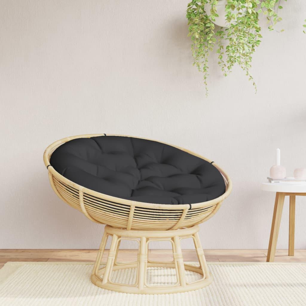 Rund hynde Ø100x11 cm oxfordstof sort billede