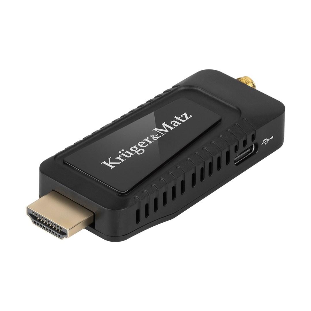Kruger & Matz KM9998 mini DVB-T2 tuner – H.265 HEVC med HDMI billede