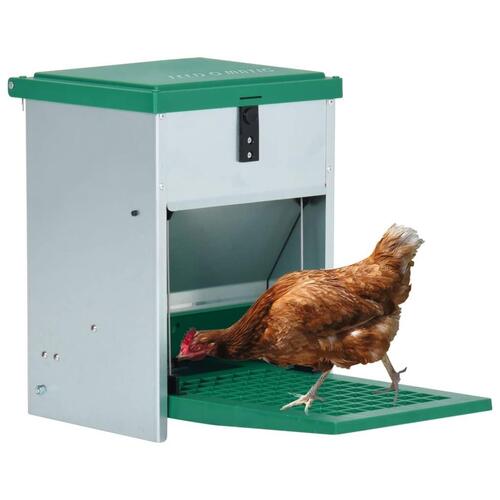 Automatisk foderautomat til fjerkræ 5 kg med trædeplade