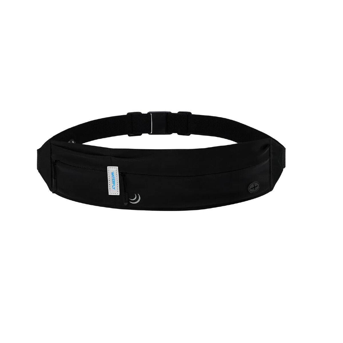 Waterfly Sport Running 3.0 løbebælte - sort unisex lycra 1 l med reflekser og hovedtelefonudgang (OUTLET B) billede