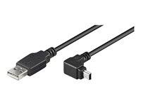 USB-kabel Goobay USB 2.0 til mini-USB B, 1,8 m, sort, 90°
