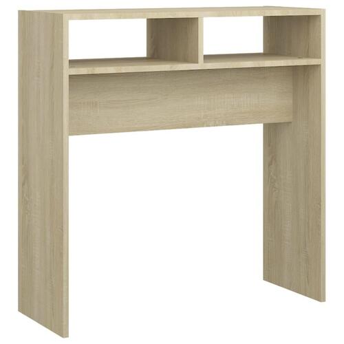 Konsolbord 78x30x80 cm konstrueret træ sonoma-eg