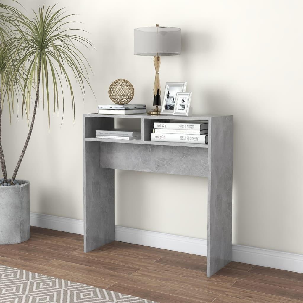 Konsolbord 78x30x80 cm spånplade betongrå