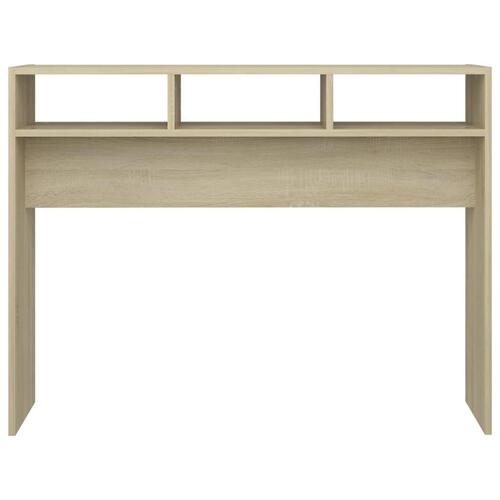 Konsolbord 105x30x80 cm konstrueret træ sonoma-eg