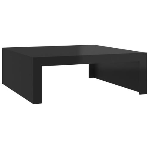 Sofabord 100x100x35 cm spånplade sort højglans