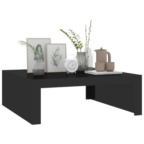 Sofabord 100x100x35 cm spånplade sort højglans