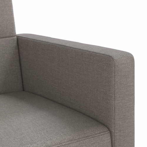 Sovesofa med 2 hynder i stof - gråbrun