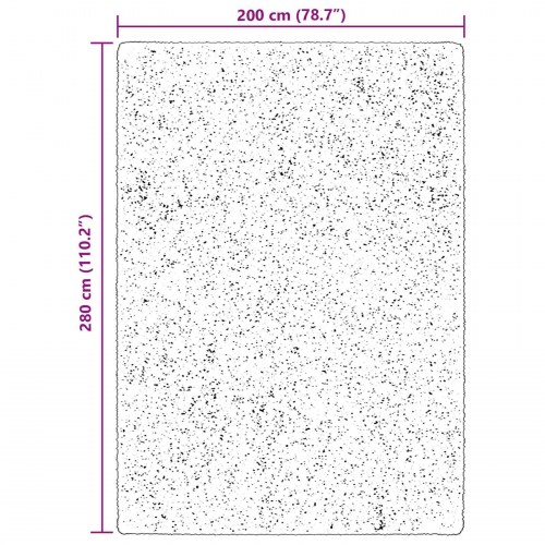 Medium luv blød og vaskbar tæppe - brun 200 x 280 cm (HUARTE)