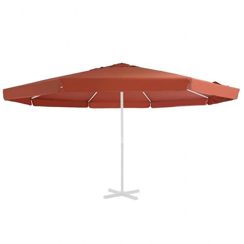 Udskiftningsdug til parasol 500 cm - terracotta