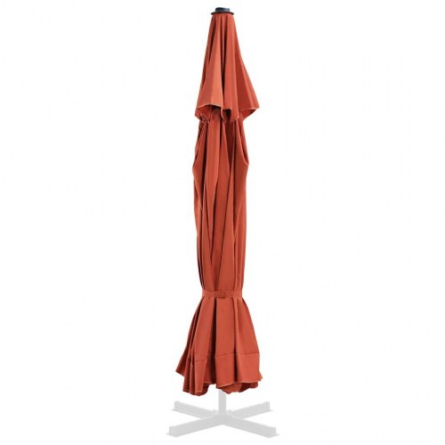 Udskiftningsdug til parasol 500 cm - terracotta