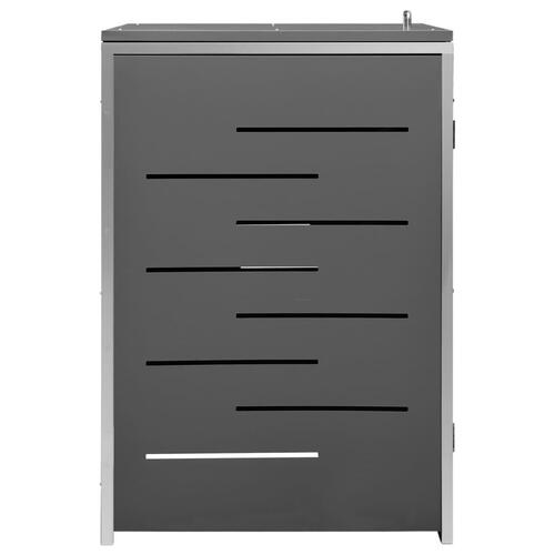 Enkelt skraldespandsskjuler 69x77,5x112,5 cm rustfrit stål