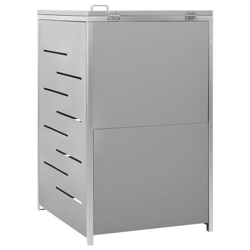 Enkelt skraldespandsskjuler 69x77,5x112,5 cm rustfrit stål