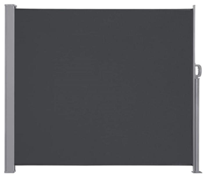 Sidelæskærm til terrasse - udtrækkelig 180 × 400 cm, grå billede