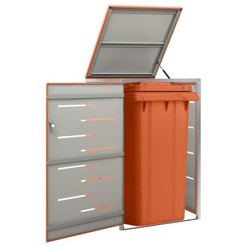Enkelt skraldespandsskjuler 69x77,5x112,5 cm rustfrit stål