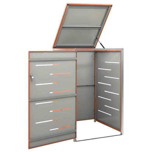 Enkelt skraldespandsskjuler 69x77,5x112,5 cm rustfrit stål