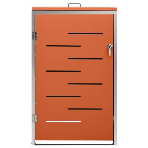 Enkelt skraldespandsskjuler 69x77,5x112,5 cm rustfrit stål