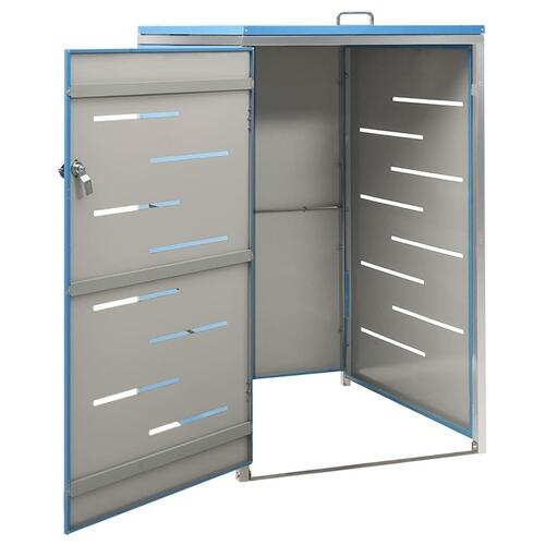 Enkelt skraldespandsskjuler 69x77,5x112,5 cm rustfrit stål