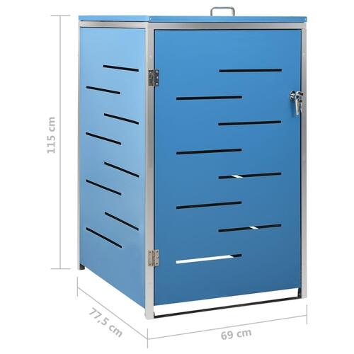 Enkelt skraldespandsskjuler 69x77,5x112,5 cm rustfrit stål
