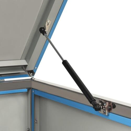 Firedobbelt skraldespandsskjuler 276,5x77,5x112,5 rustfrit stål