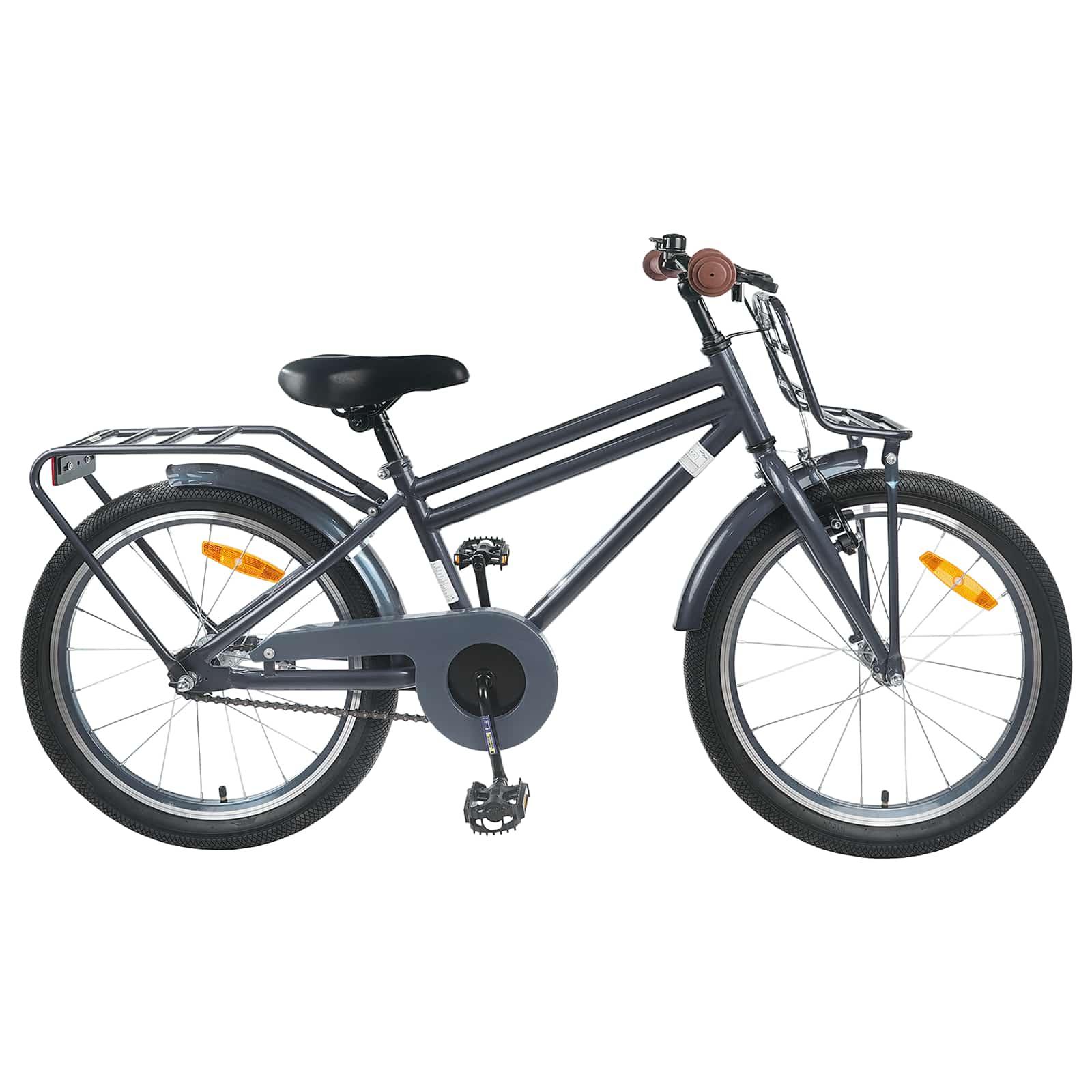 Børnecykel 20 tommer til børn i alderen 6-11 år Mørkegrå billede