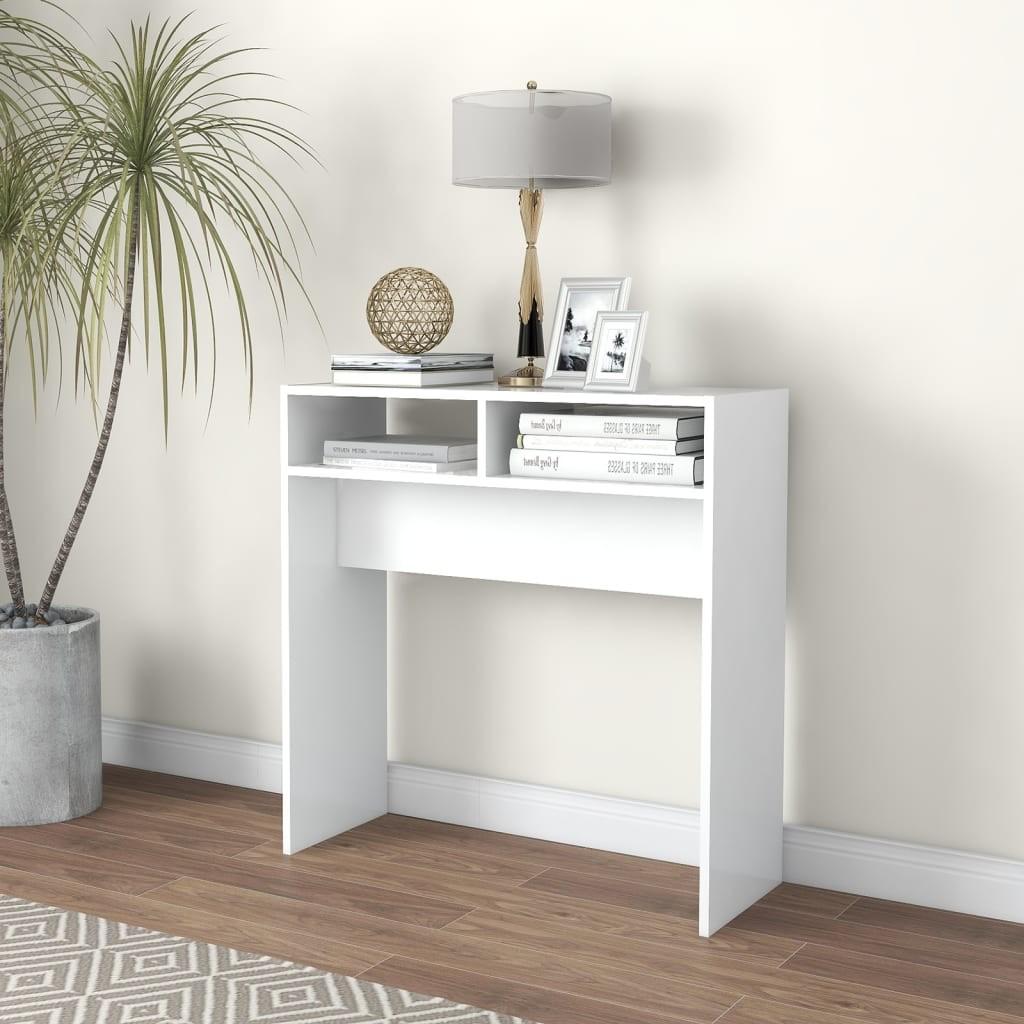 Konsolbord 78x30x80 cm spånplade hvid