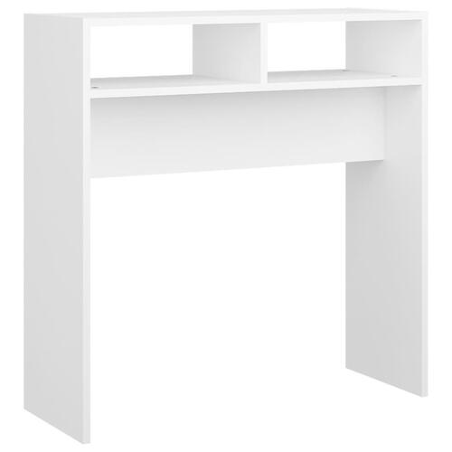 Konsolbord 78x30x80 cm spånplade hvid