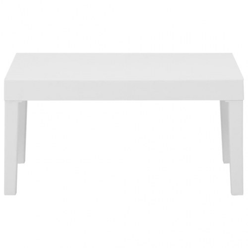 Loungebord til haven i plastik - hvid, 65 × 65 × 33 cm
