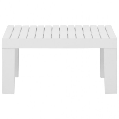 Loungebord til haven i plastik - hvid, 65 × 65 × 33 cm