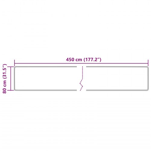 Løber tæppe MARSA - creme 80 × 450 cm, polyester/PVC