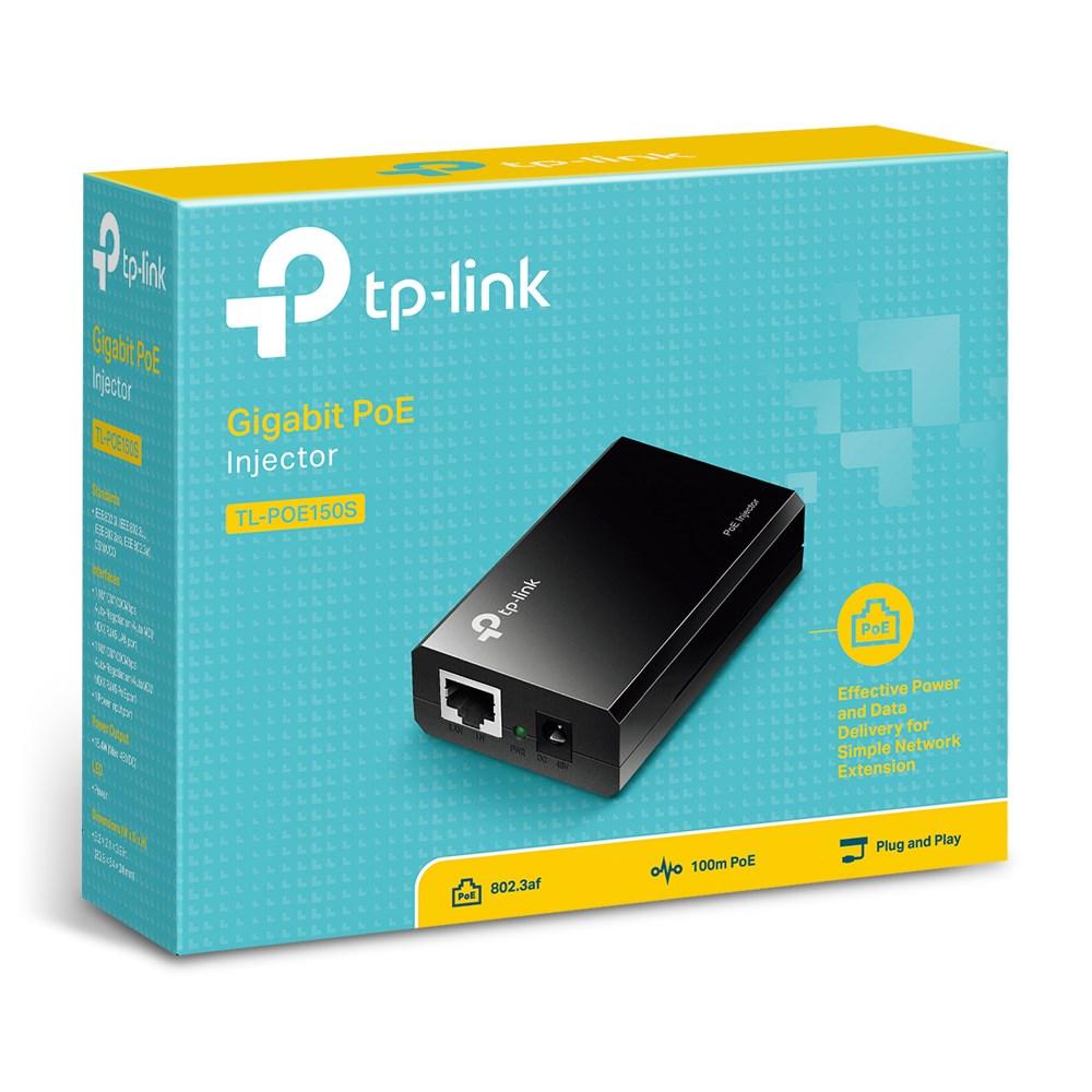 TP-Link TL-PoE150S Gigabit PoE-injektor – IEEE 802.3af, 48 V billede