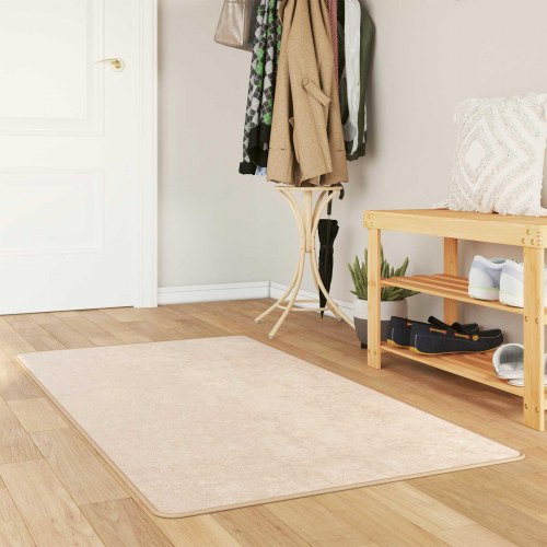 Løber-tæppe MARSA - creme 80 × 150 cm, polyester med skridsikker PVC-bagside