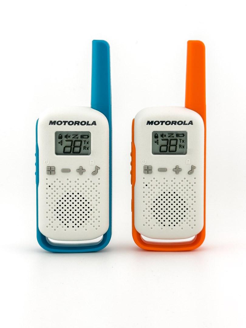 Motorola Talkabout T42 walkie-talkie - 2-pak, orange/blå billede