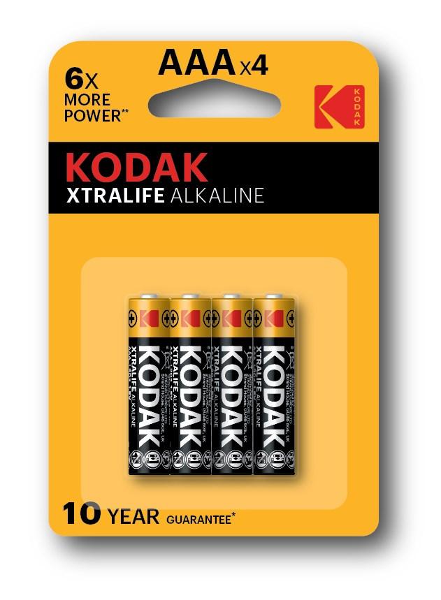 Kodak AAA engangsbatterier alkaline - 4 stk. billede