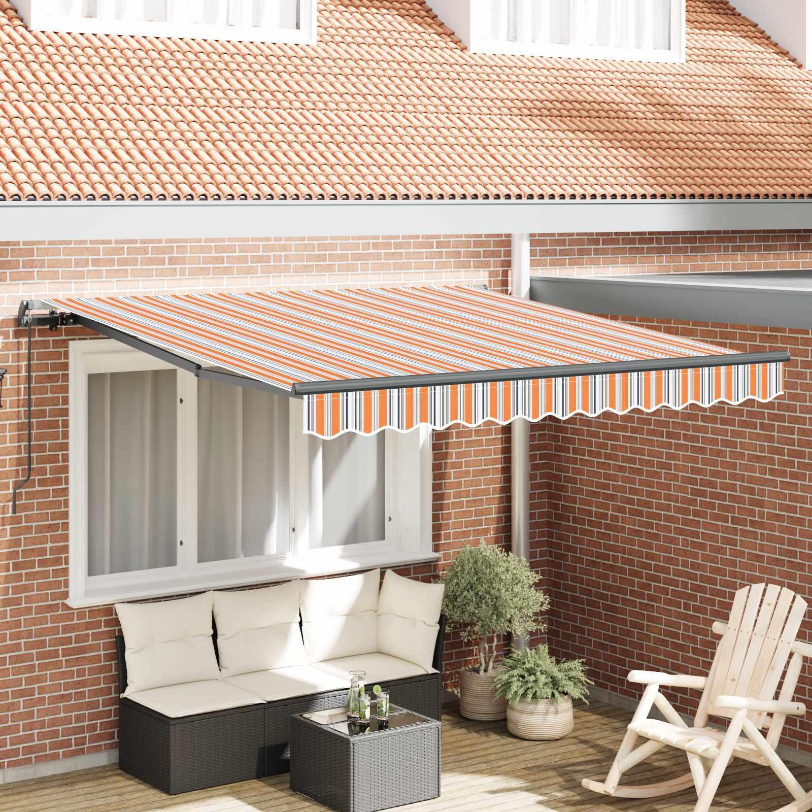 Utrækkelig Markise Flerfarvet 300 x 250 cm Polyester og Stål billede