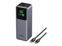 Ugreen Nexode powerbank 25.000 mAh - grå, 200 W hurtigopladning