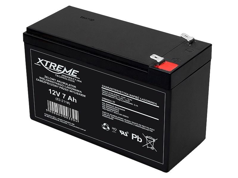 BLOW 82-211# gelbatteri 12 V 7 Ah - sort billede