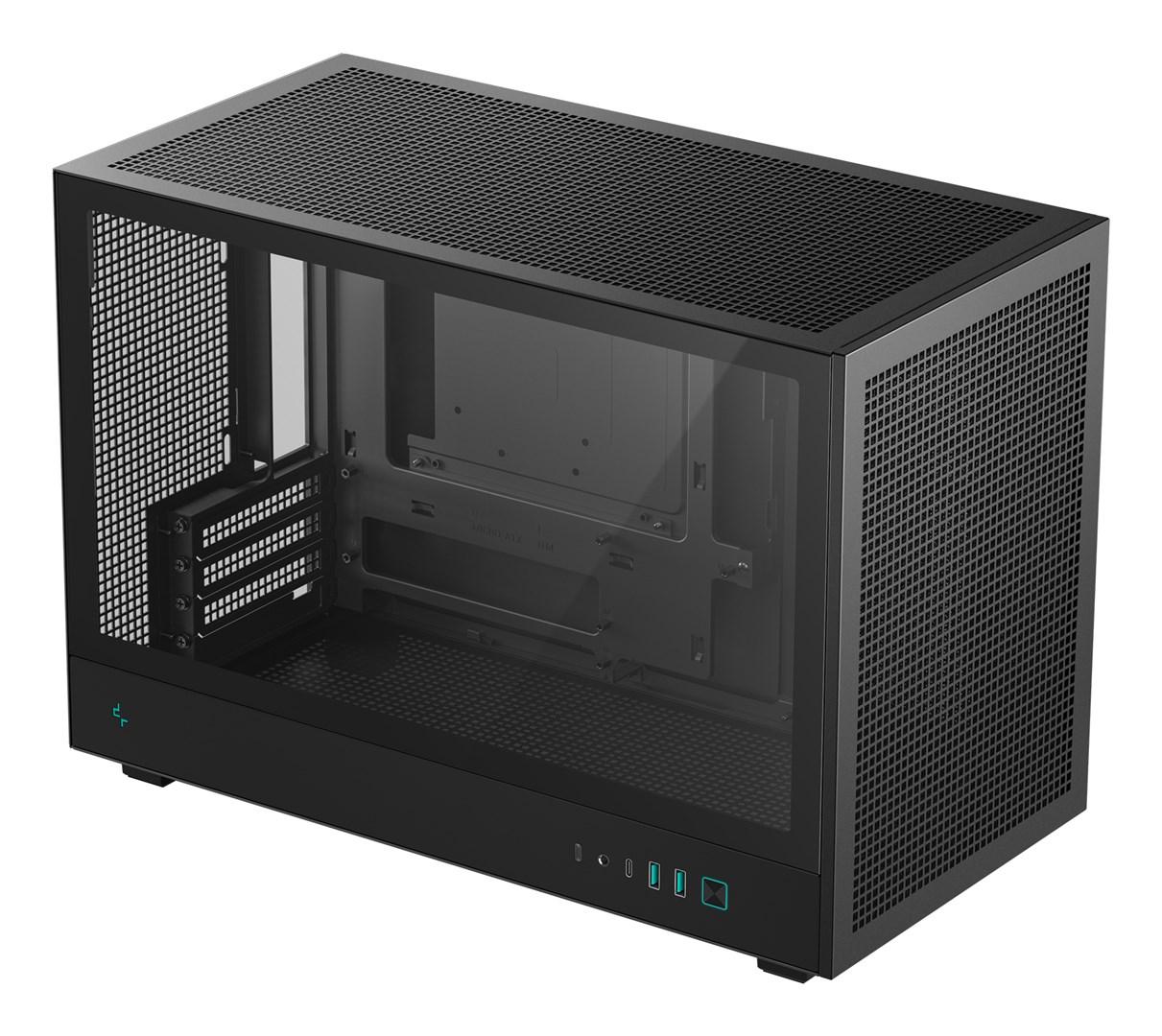 DeepCool CH260 Micro Tower - sort pc-kabinet med glas