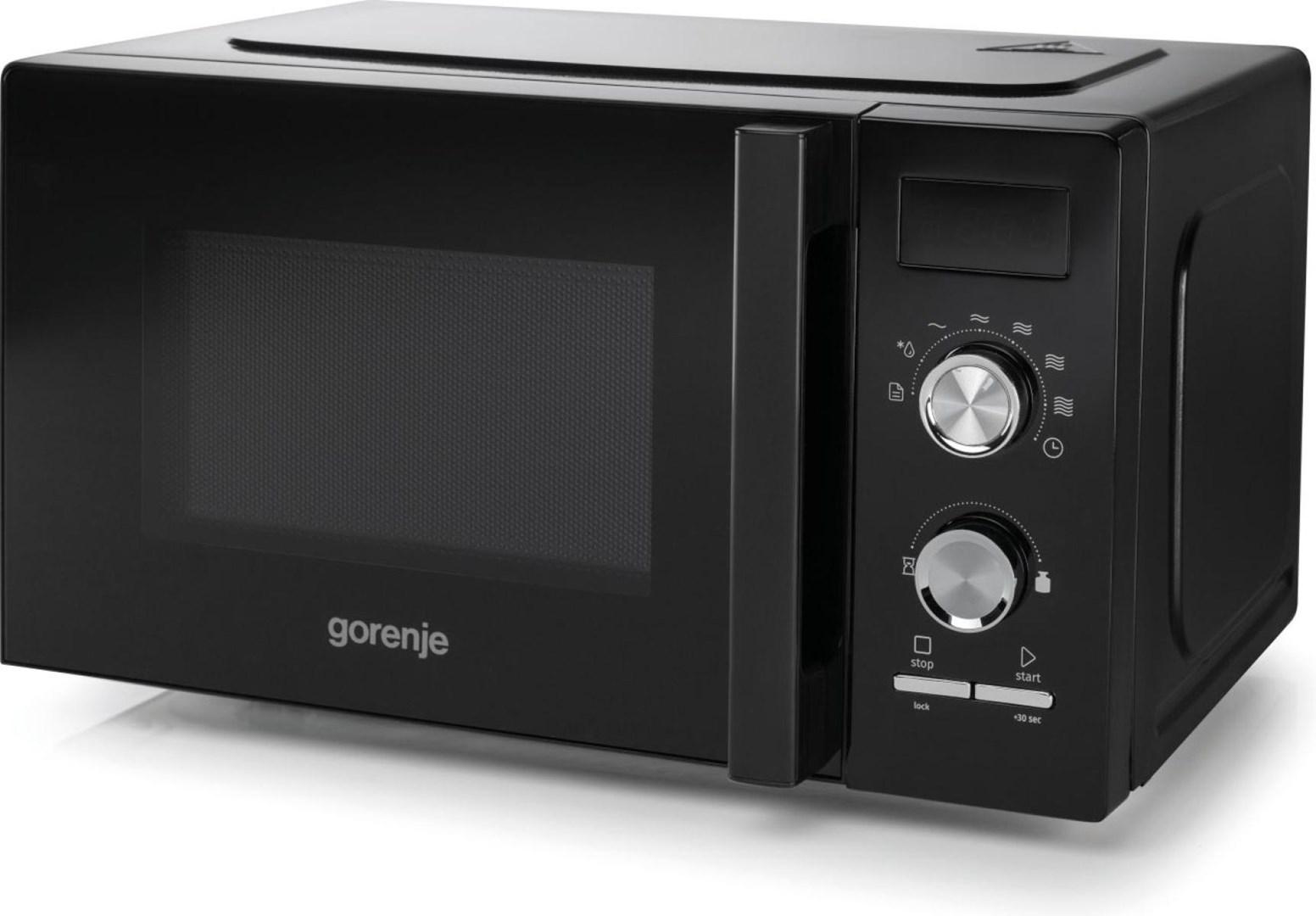 Gorenje MO20A3BH mikrobølgeovn med grill - 20 l, 800 W, sort billede