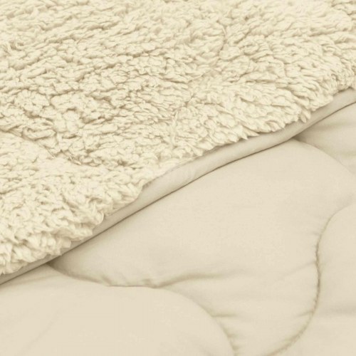 Sommerdyne i mikrofiber og teddy fleece - creme 140 × 220 cm