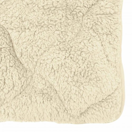 Sommerdyne i mikrofiber og teddy fleece - creme 140 × 220 cm