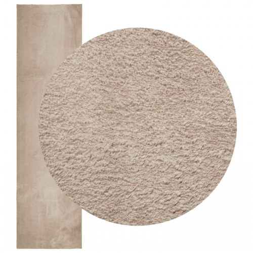 Medium luv blød og vaskbar løber - sandfarvet 80 × 500 cm, HUARTE