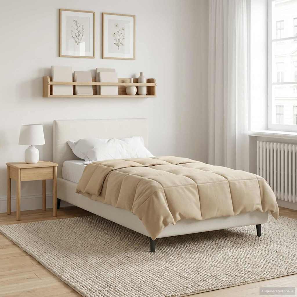 Helårs dyne Quilting Creme 135 x 200 cm Mikrofiber billede