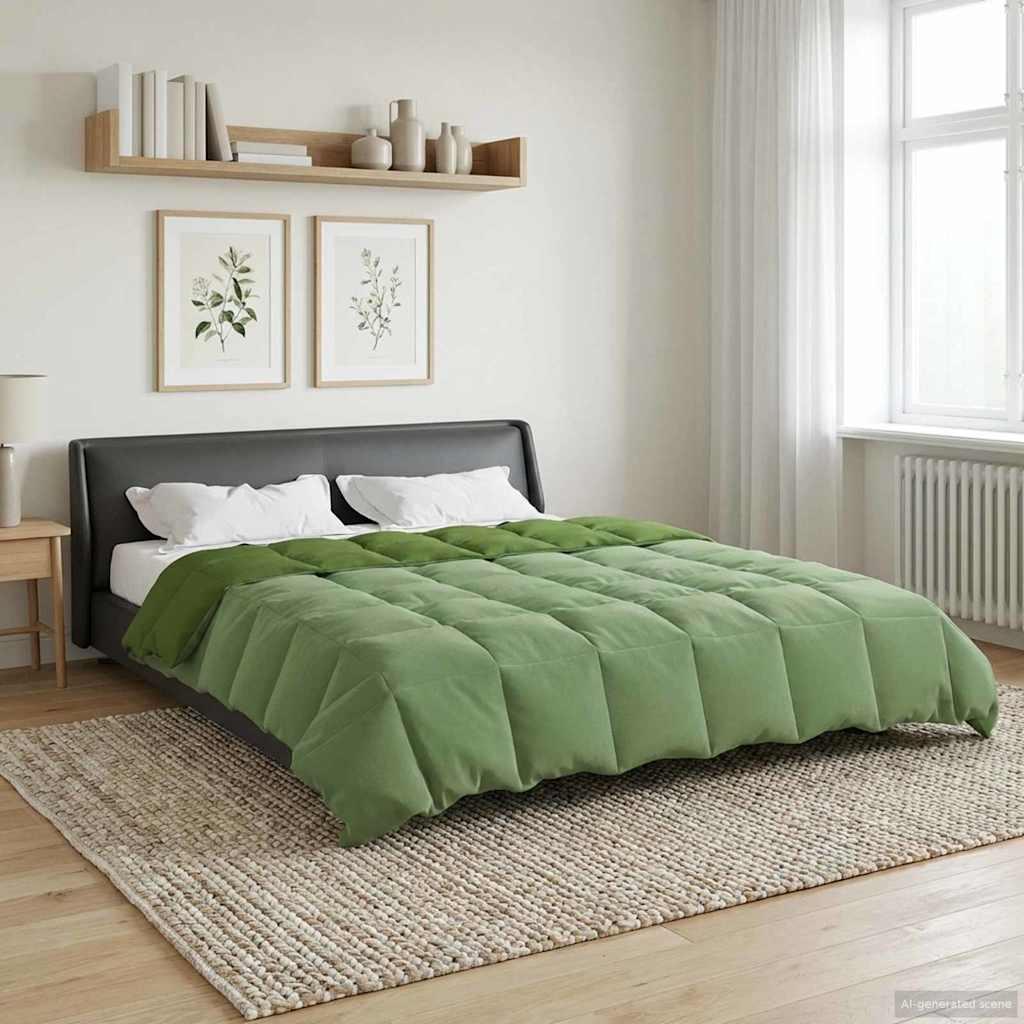 Helårs dyne Quilting Grøn 220 x 240 cm Mikrofiber billede