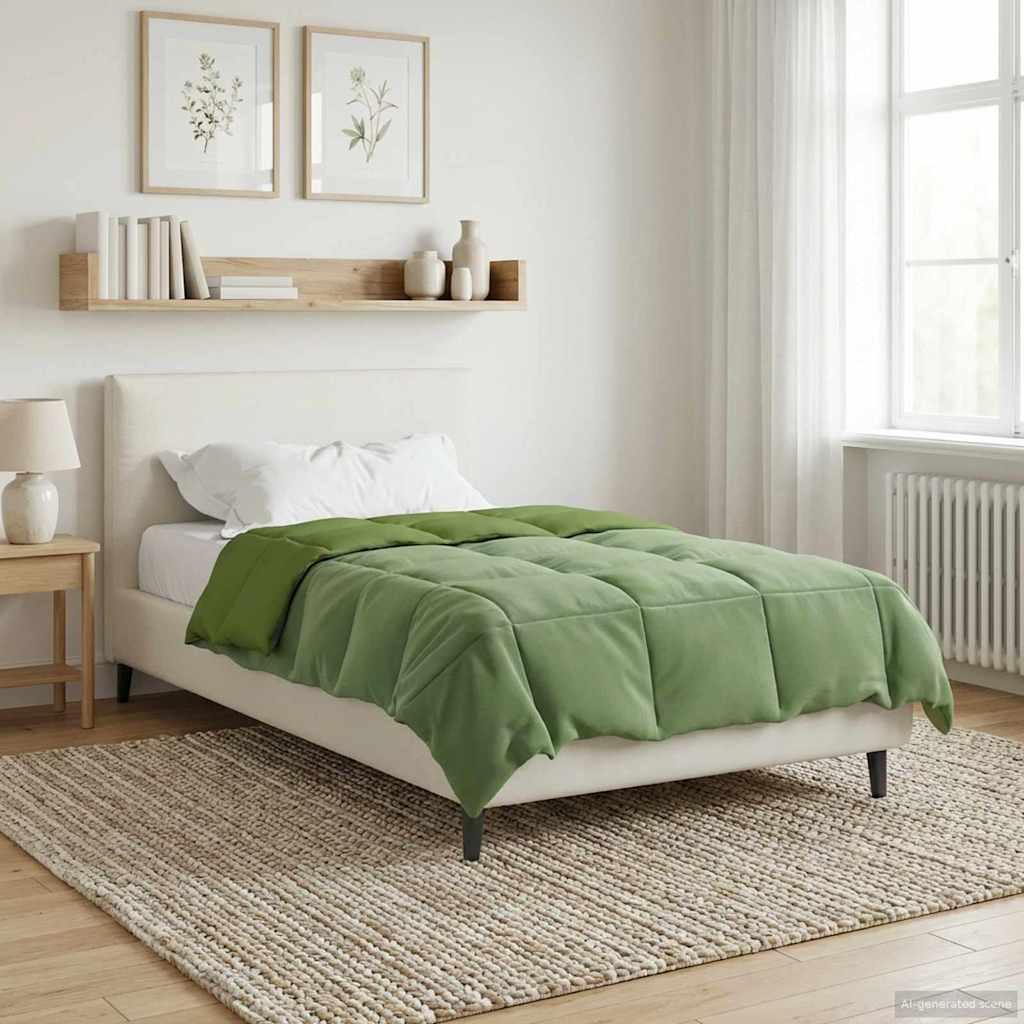 Helårs dyne Quilting Grøn 140 x 220 cm Mikrofiber billede