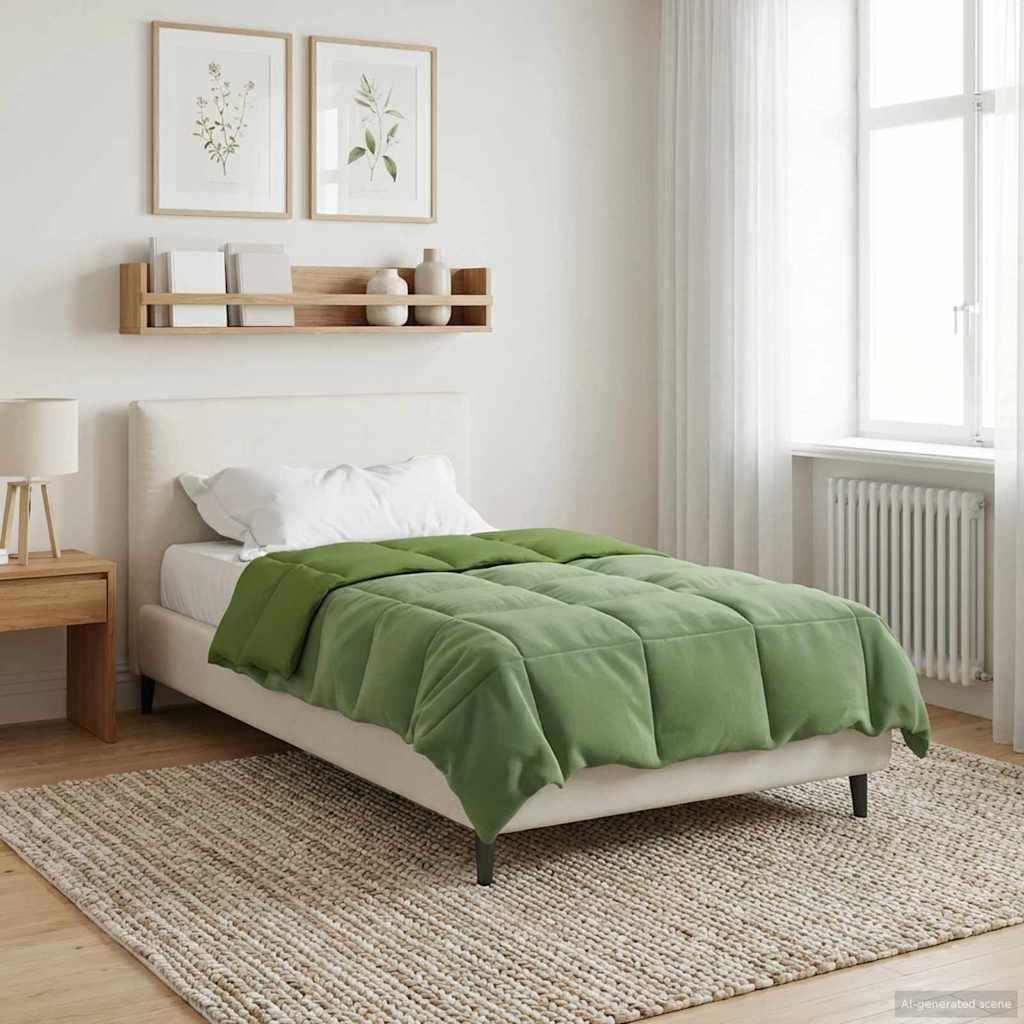 Helårs dyne Quilting Grøn 135 x 220 cm Mikrofiber billede