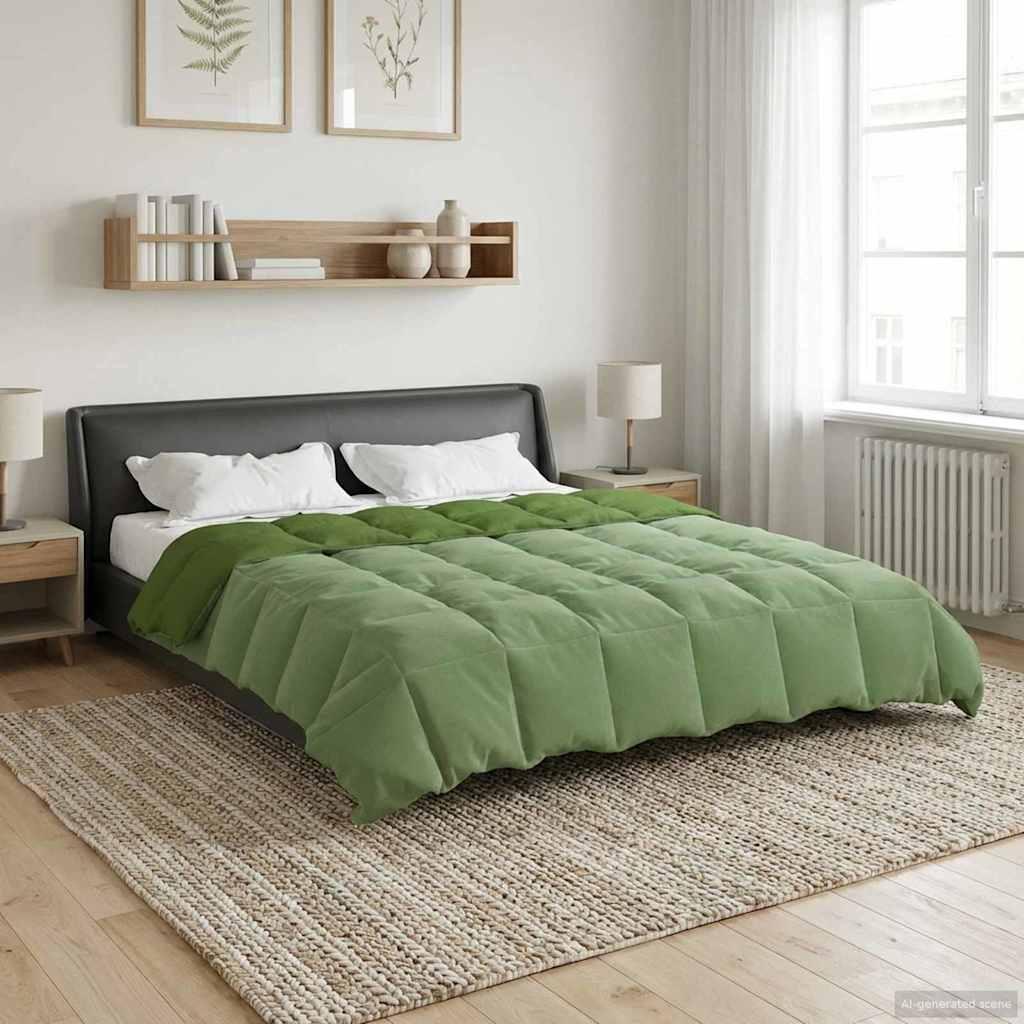 Helårs dyne Quilting Grøn 200 x 200 cm Mikrofiber billede