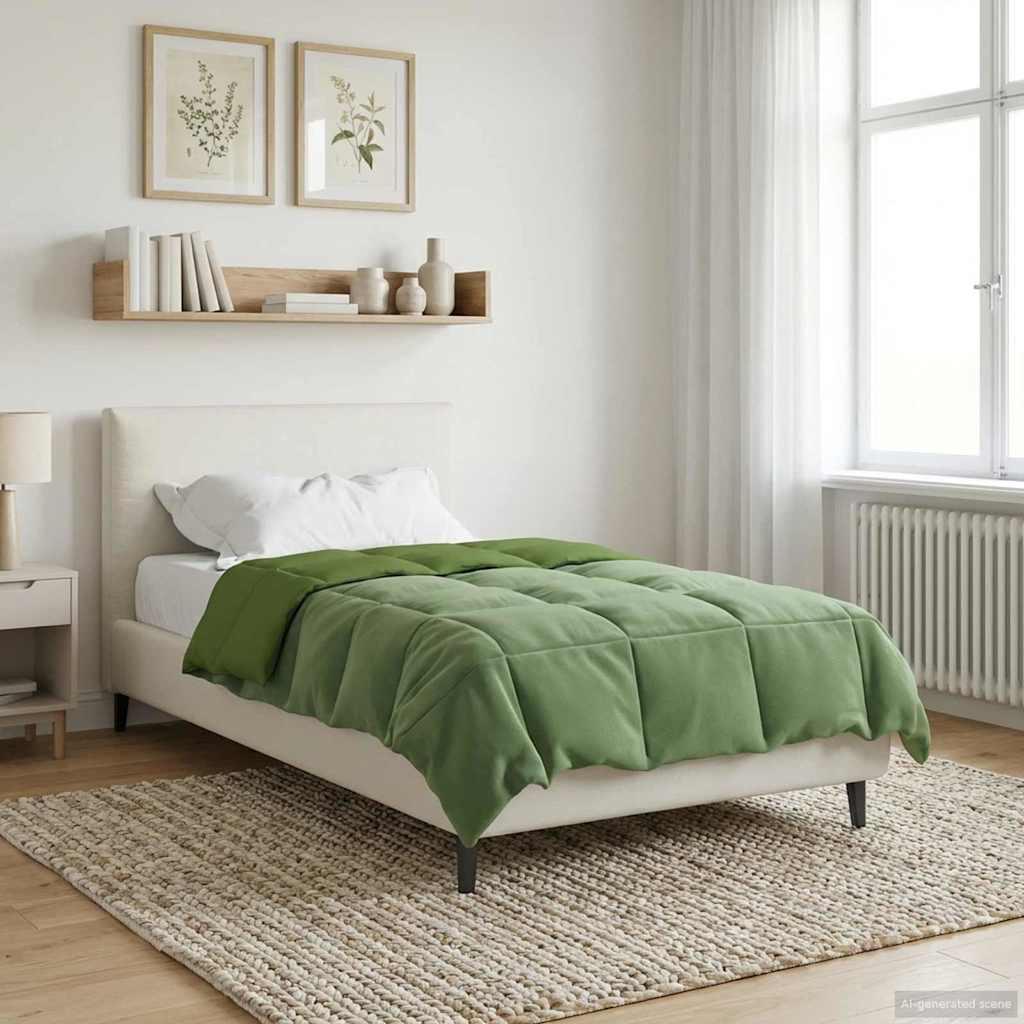 Helårs dyne Quilting Grøn 155 x 200 cm Mikrofiber billede