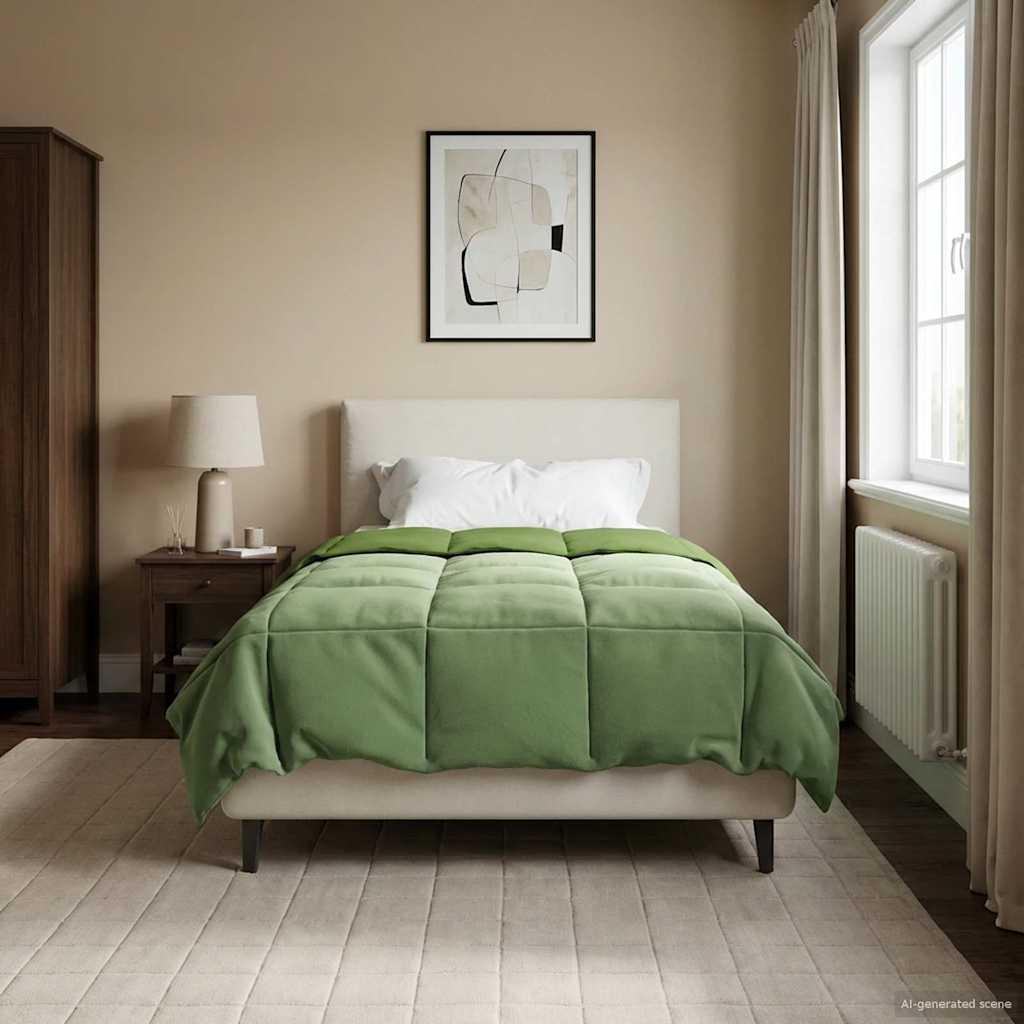 Helårs dyne Quilting Grøn 140 x 200 cm Mikrofiber billede