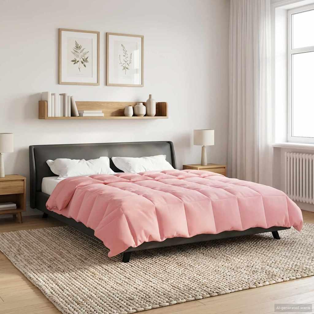 Helårs dyne Quilting Lyserød 220 x 260 cm Mikrofiber billede